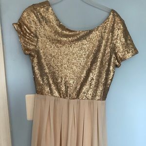 Gold Sequin Cocktail Dress